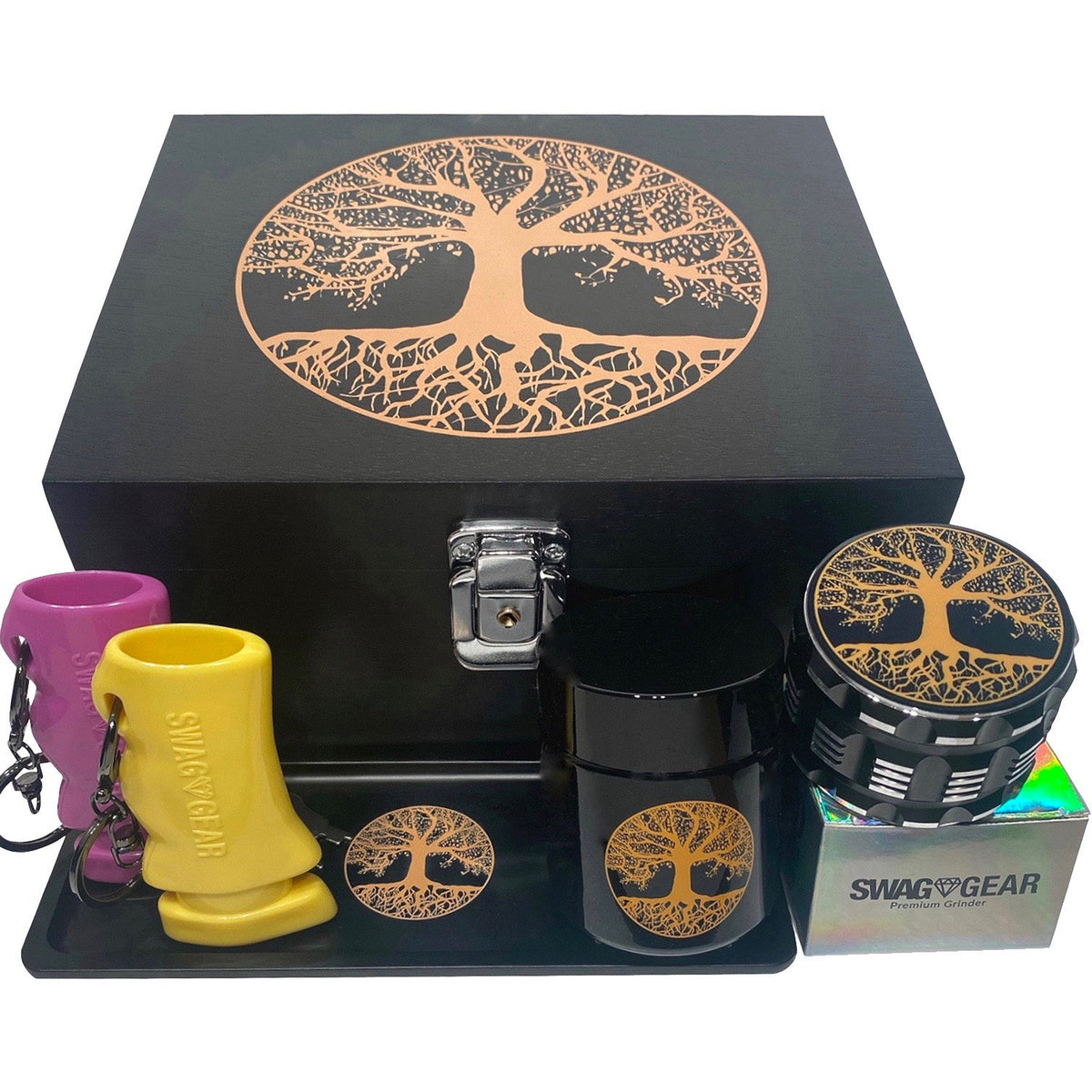 The Black Box • Premium Locking Stash Box • 63mm Grinder & 2