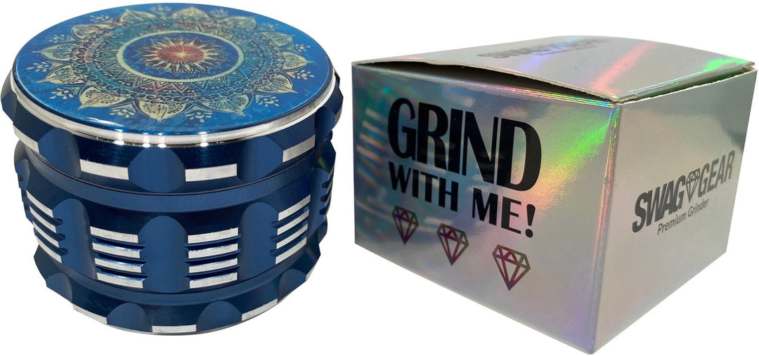 Blue mandala storage box, combination store lock grinder storage tank and rolling tr