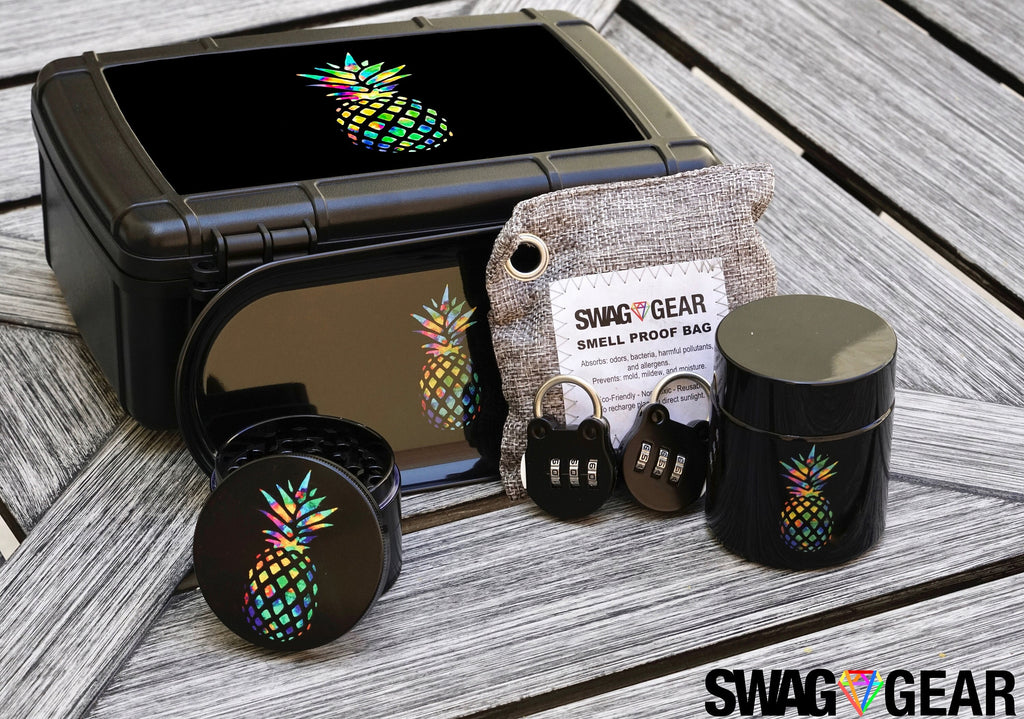 Pineapple Stash Box Combo with Lock - Odor proof Case – Swag